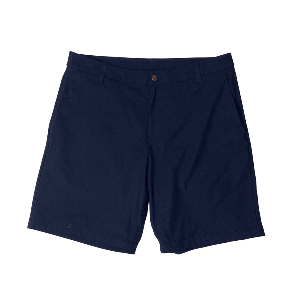 LULULEMON Commission Shorts Men 36 Navy Warpstreme Performance 9" Inseam